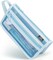 Grid Mesh Pencil Case with Handle and Zipper, Clear Double-layer Pencil Pouch Marker Pouch, Travel Makeup Bag, Cute Transparent Stationary Organizer Pen Bag for Adult Office College